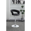  Coaster Furniture Barraza 120346 29" Adjustable Height Bar Stool - Black and Chrome IMAGE 2