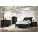  Coaster Furniture Sandy Beach 201329Q Wood Queen Storage Panel Bed - Black IMAGE 5