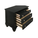  Coaster Furniture Sandy Beach 201322 3-Drawer Nightstand - Black IMAGE 12