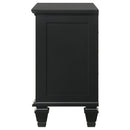  Coaster Furniture Sandy Beach 201322 3-Drawer Nightstand - Black IMAGE 4