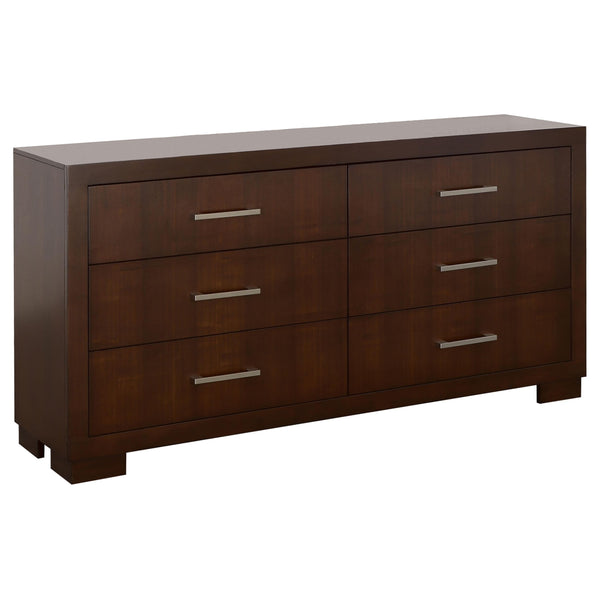  Coaster Furniture Jessica 200713 6-Drawer Dresser - Cappuccino IMAGE 1