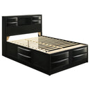 Coaster Furniture Briana 202701Q Wood Queen Storage Bookcase Bed - Black IMAGE 1
