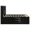  Coaster Furniture Briana 202701Q Wood Queen Storage Bookcase Bed - Black IMAGE 5
