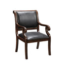  Coast2Coast Lizzy 94032 Traditional Hand Carved Accent Chair or Arm Chair with Black Leather-like Embossed Alligator Pattern IMAGE 1