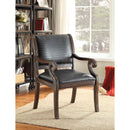  Coast2Coast Lizzy 94032 Traditional Hand Carved Accent Chair or Arm Chair with Black Leather-like Embossed Alligator Pattern IMAGE 2