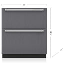  Sub-Zero 30-inch, 5 cu.ft. Built-in Drawer Refrigerator with inter Ice Maker ID-30CI IMAGE 2