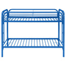  Coaster Furniture Morgan 2256B Metal Twin Over Twin Bunk Bed - Blue IMAGE 2