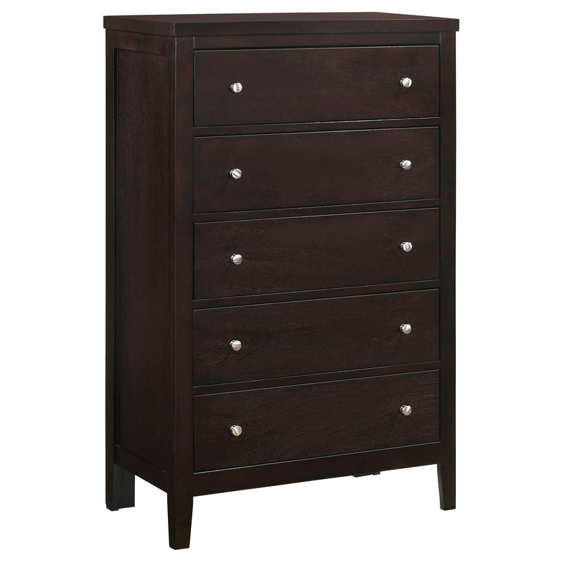  Coaster Furniture Carlton 202095 5-Drawer Bedroom Chest - Cappuccino IMAGE 1