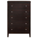  Coaster Furniture Carlton 202095 5-Drawer Bedroom Chest - Cappuccino IMAGE 2