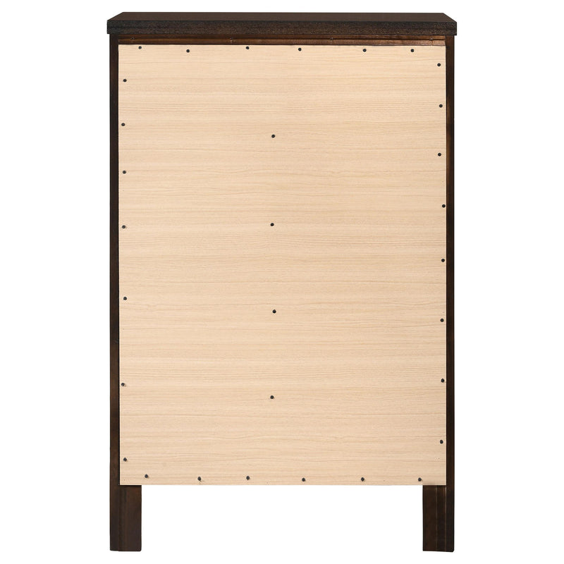  Coaster Furniture Carlton 202095 5-Drawer Bedroom Chest - Cappuccino IMAGE 6