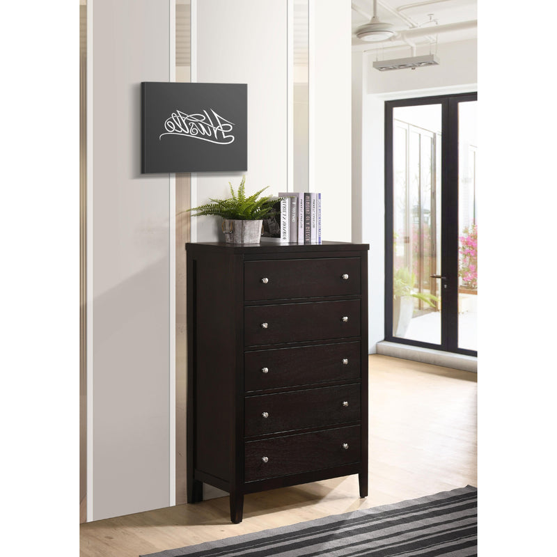  Coaster Furniture Carlton 202095 5-Drawer Bedroom Chest - Cappuccino IMAGE 9