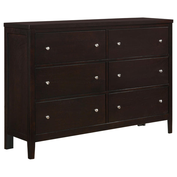  Coaster Furniture Carlton 202093 6-Drawer Dresser - Cappuccino IMAGE 1