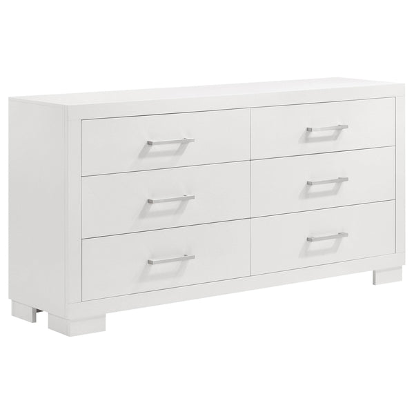  Coaster Furniture Jessica 202993 6-Drawer Dresser - Snow White IMAGE 1