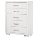  Coaster Furniture Jessica 202995 5-Drawer Bedroom Chest - Snow White IMAGE 3