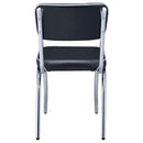  Coaster Furniture Retro 2066 Upholstered Dining Side Chair - Black (Set of 2) IMAGE 6