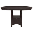  Coaster Furniture Lavon 102888 Oval 60-inch Extension Counter Dining Table - Espresso IMAGE 3