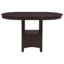  Coaster Furniture Lavon 102888 Oval 60-inch Extension Counter Dining Table - Espresso IMAGE 4