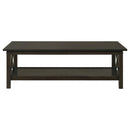  Coaster Furniture Rachelle 5909 3-piece Rectangular Coffee Table Set - Deep Merlot IMAGE 3