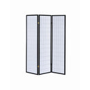  Coaster Furniture Carrie 4622 3-Panel Room Divider Folding Shoji Screen - Black IMAGE 4