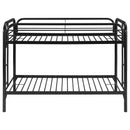  Coaster Furniture Morgan 2256K Metal Twin Over Twin Bunk Bed - Black IMAGE 2