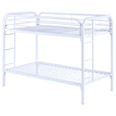  Coaster Furniture Morgan 2256W Metal Twin Over Twin Bunk Bed - White IMAGE 3