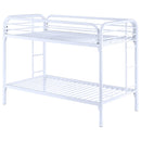  Coaster Furniture Morgan 2256W Metal Twin Over Twin Bunk Bed - White IMAGE 5