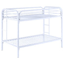  Coaster Furniture Morgan 2256W Metal Twin Over Twin Bunk Bed - White IMAGE 6