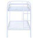  Coaster Furniture Morgan 2256W Metal Twin Over Twin Bunk Bed - White IMAGE 7