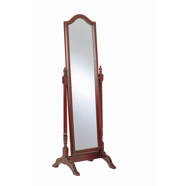  Coaster Furniture Cabot 3103 Wood Adjustable Full Length Cheval Mirror - Merlot IMAGE 1