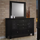  Coaster Furniture Sandy Beach 201324 Dresser Mirror - Black IMAGE 2