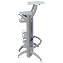  Coaster Furniture Dallas 100135 2-shelf Curved Freestanding Home Bar Cabinet - Silver IMAGE 8