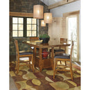  Signature Design by Ashley Ralene Counter Height Dining Table with Pedestal Base D594-42 IMAGE 2
