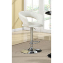  Coaster Furniture Barraza 120347 29" Adjustable Height Bar Stool - White and Chrome IMAGE 2