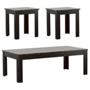  Coaster Furniture Rhodes 700375 3-piece Faux Marble Top Coffee Table Set - Grey IMAGE 1