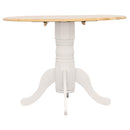  Coaster Furniture Allison 4241 Round 40-inch Drop Leaf Extension Dining Table - White IMAGE 3