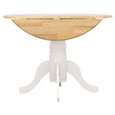  Coaster Furniture Allison 4241 Round 40-inch Drop Leaf Extension Dining Table - White IMAGE 4