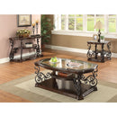  Coaster Furniture Laney 702447 1-shelf Glass Top Rectangular End Table - Deep Merlot IMAGE 7