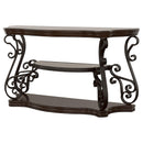  Coaster Furniture Laney 702449 Scrollwork Entryway Sofa Console Table - Deep Merlot IMAGE 4