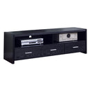 Coaster Furniture Alton 700645 3-Drawer Engineered Wood 62" TV Stand - Black Oak IMAGE 7