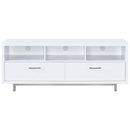  Coaster Furniture Casey 701972 2-Drawer Engineered Wood 60" TV Stand - White IMAGE 2
