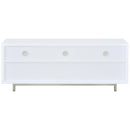  Coaster Furniture Casey 701972 2-Drawer Engineered Wood 60" TV Stand - White IMAGE 5