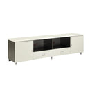  Coaster Furniture Burkett 700910 2-door Engineered Wood 71" TV Stand - White High Gloss IMAGE 1
