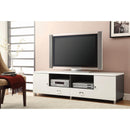  Coaster Furniture Burkett 700910 2-door Engineered Wood 71" TV Stand - White High Gloss IMAGE 2