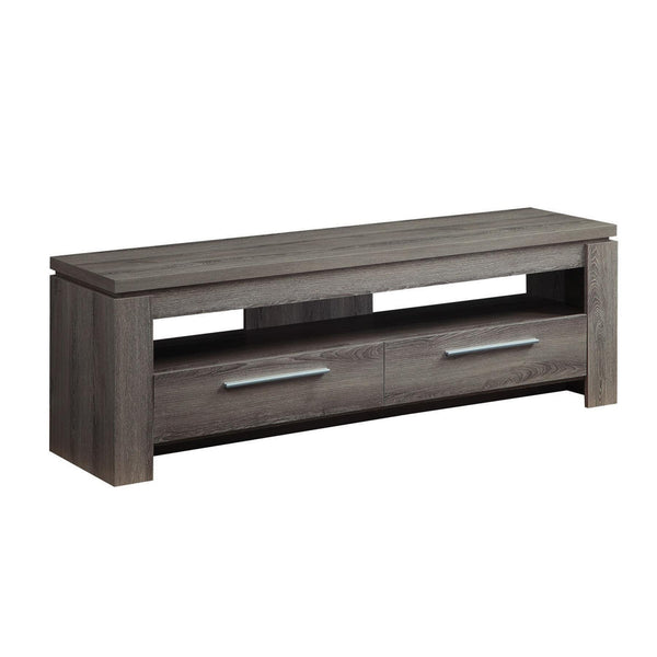  Coaster Furniture Elkton 701979 2-Drawer Engineered Wood 59" TV Stand - Weathered Grey IMAGE 1
