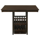  Coaster Furniture Jaden 100958 Square 47-inch Counter Height Dining Table - Espresso IMAGE 4