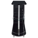 Coaster Furniture Adolfo 101063 Rectangular 2-tier Home Bar Table - Black High Gloss IMAGE 2