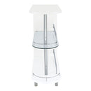  Coaster Furniture Adolfo 101064 Rectangular 2-tier Home Bar Table - White High Gloss IMAGE 2