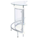  Coaster Furniture Amarillo 101066 Freestanding Glass Top Home Bar Wine Cabinet - White IMAGE 4