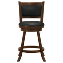  Coaster Furniture Broxton 101919 Upholstered Swivel Counter Chair - Chestnut (Set of 2) IMAGE 2