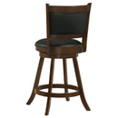  Coaster Furniture Broxton 101919 Upholstered Swivel Counter Chair - Chestnut (Set of 2) IMAGE 5
